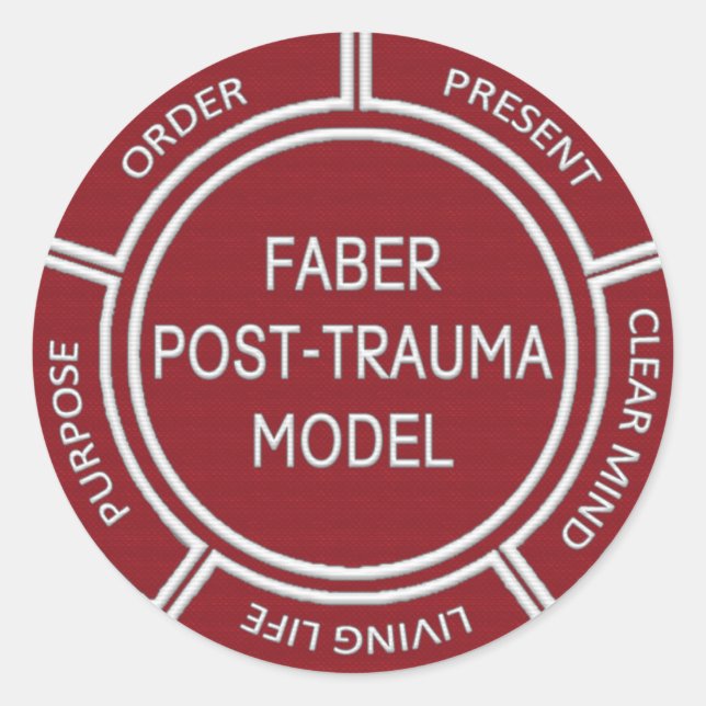 Pegatina del modelo de trauma posterior a Faber (Anverso)