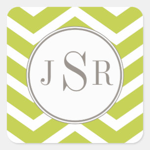 Pegatina del monograma de Chevron