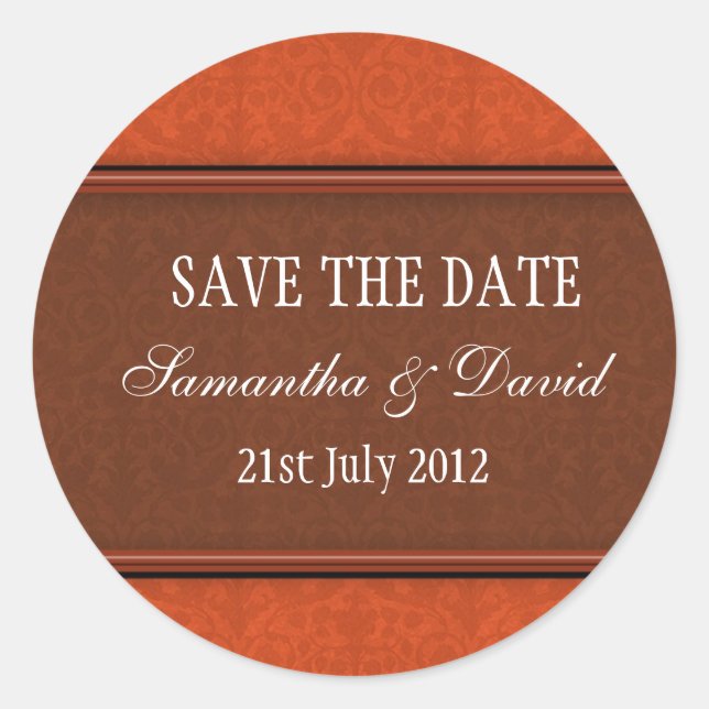 Pegatina del Monograma de Damasco de Polvo (Anverso)