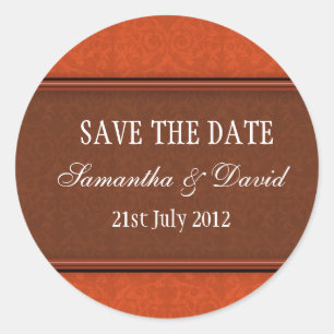 Pegatina del Monograma de Damasco de Polvo