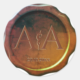 Pegatina del monograma de sellado de cera