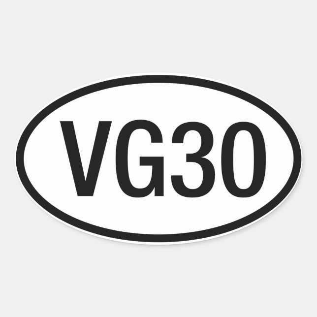 Pegatina del motor Datsun Nissan VG30 (Anverso)