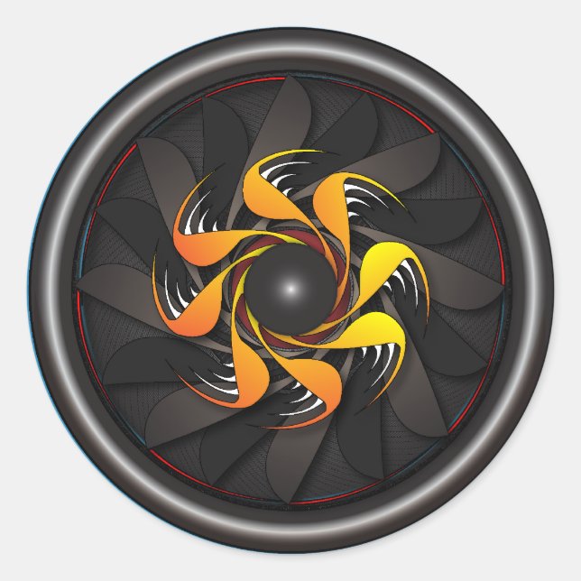 Pegatina del motor de reacción (Anverso)