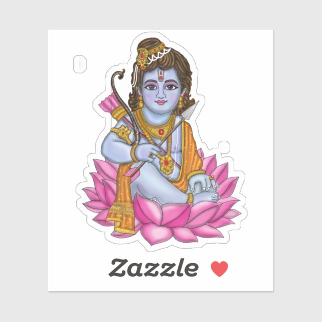 Pegatina del niño Lord Rama (Hoja)