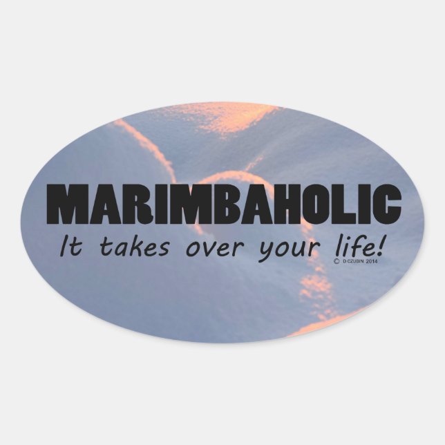 Pegatina del Óval de vida marimbaholic (Anverso)
