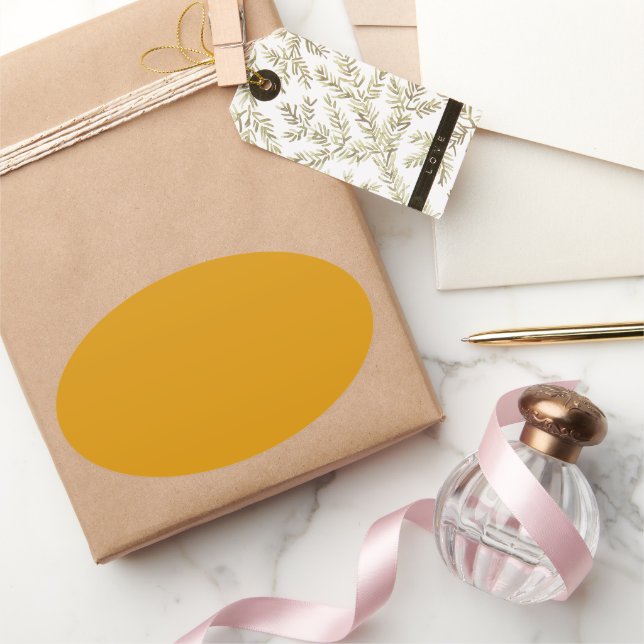 Pegatina del óvalo de oro de la cosecha (Regalar)