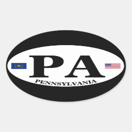 Pegatina del óvalo del Euro-Estilo de Pennsylvania