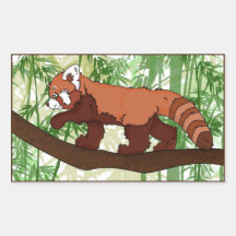 Pegatina del Panda Rojo