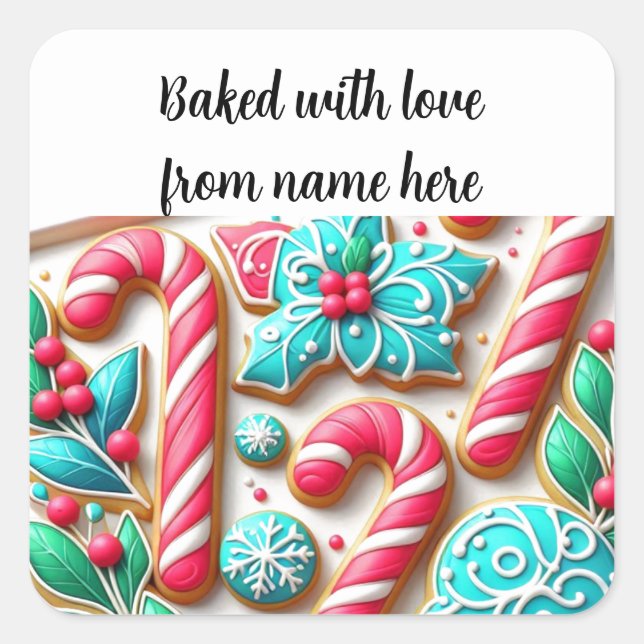 Pegatina del paquete de cookies azucareras para na (Anverso)