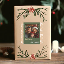 Pegatina del paquete de Navidades de arte popular