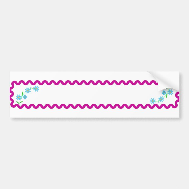 Pegatina del parachoques de fondo de las flores az (Frente)