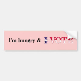 Pegatina del parachoques de Hungry Vote