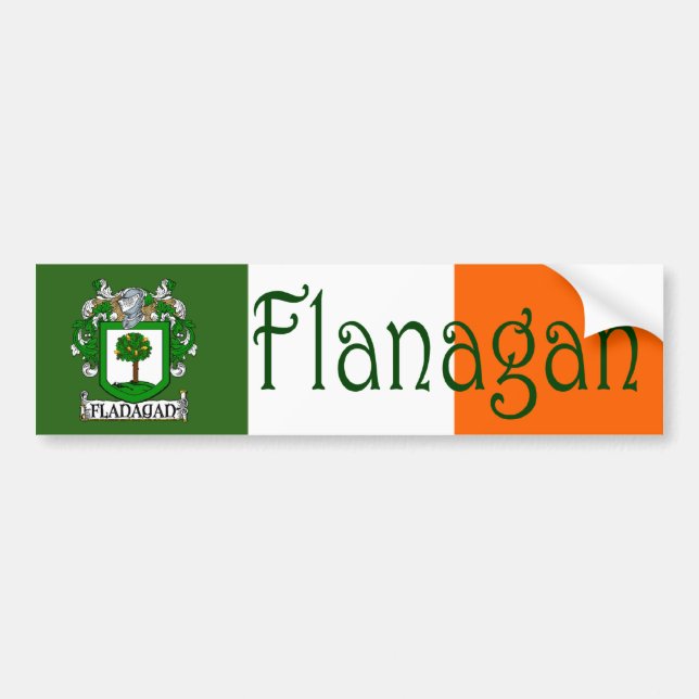Pegatina del parachoques de la bandera de Flanagan (Frente)