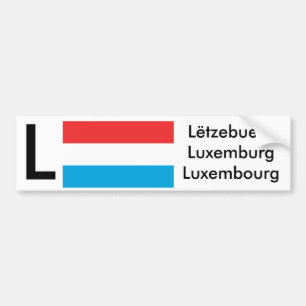 Pegatina del parachoques de la bandera luxemburgue