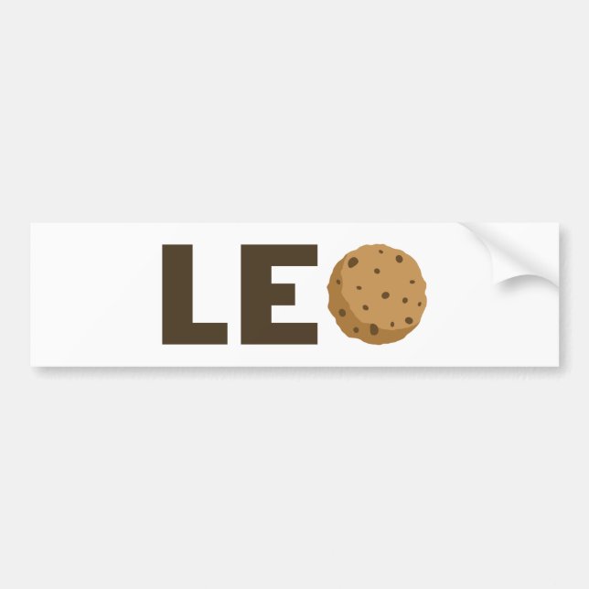 Pegatina del parachoques de la cookie de Leo (Frente)
