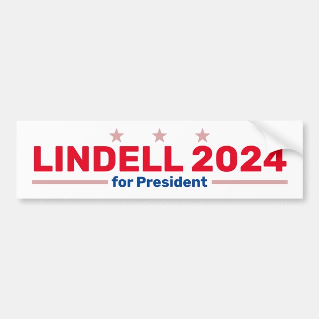 Pegatina del parachoques de Lindell 2024 (Frente)