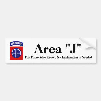 Pegatina del parachoques del área J