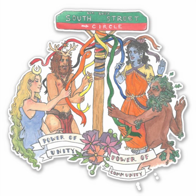 Pegatina del parachoques del círculo de South Stre (Anverso)