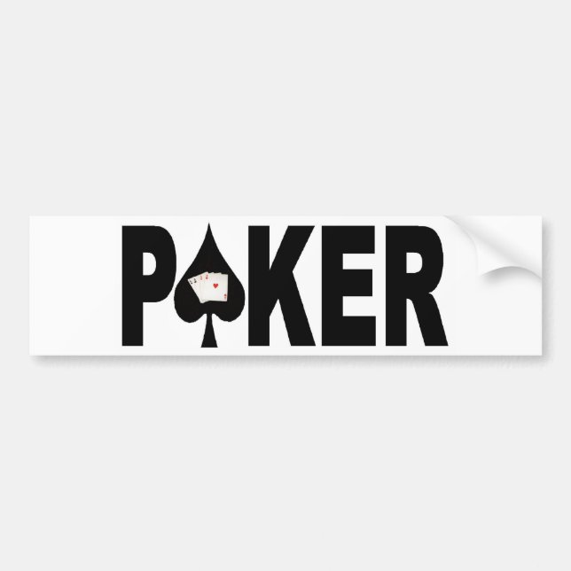 Pegatina del parachoques del jugador de POKER (Frente)