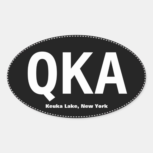Pegatina del parachoques del lago QKA Keuka (Anverso)