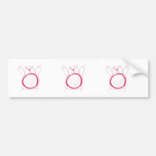 Pegatina del parachoques del oso del girasol (Frente)