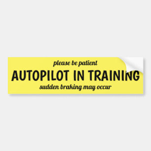 Pegatina del parachoques del piloto automático