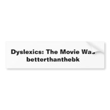 Pegatina del parachoques Disléxico