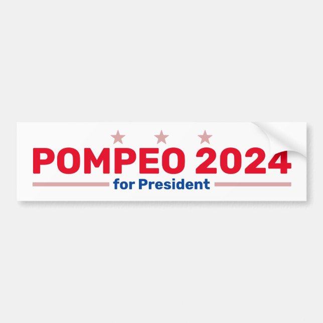 Pegatina del parachoques Pompeo 2024 (Frente)