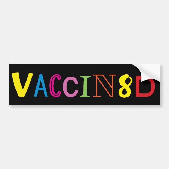 Pegatina del parachoques VACCIN8D (Neon Multicolor (Frente)