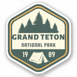 Pegatina del Parque Nacional de Grand Teton