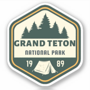 Pegatina del Parque Nacional de Grand Teton