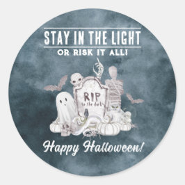 Pegatina del partido All-White Halloween