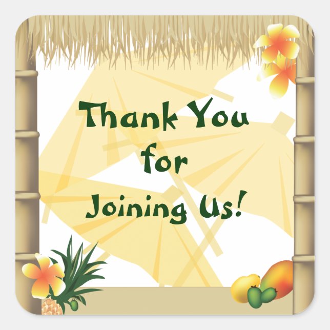 Pegatina del partido hawaiano Luau a favor (Anverso)