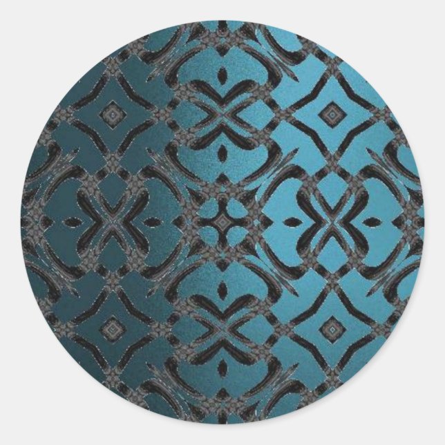 Pegatina del patrón de encaje de MVB X - Azul metá (Anverso)