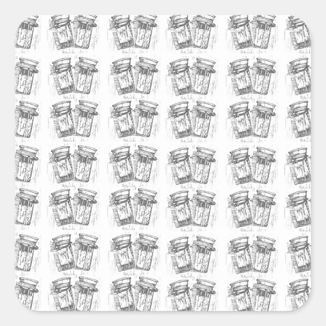 Pegatina del patrón de frascos de pastillas de mad (Anverso)