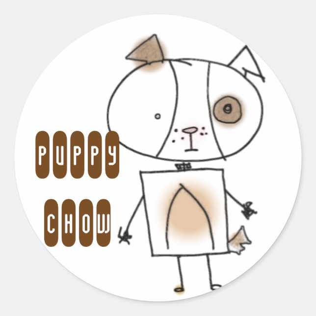 Pegatina del perro chino de perrito (Anverso)