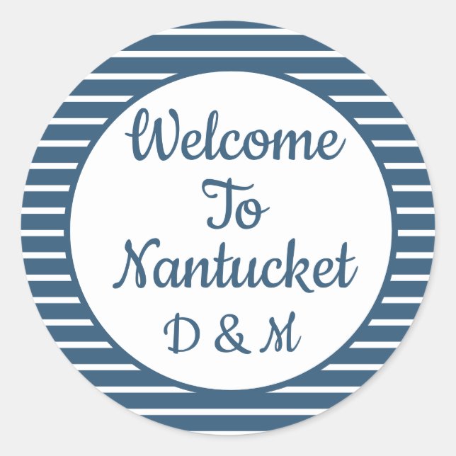 Pegatina del Personalizable de bienvenida Seersuck (Anverso)