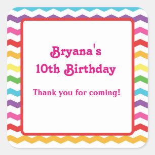 Pegatina del personalizado de la fiesta de