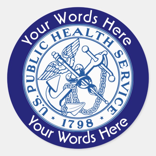 Pegatina del Personalizado de PHS del Servicio de  (Anverso)