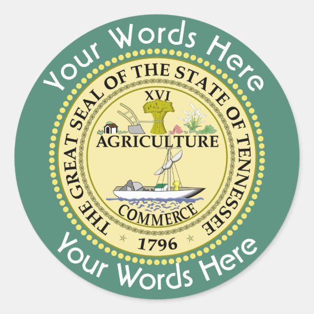 Pegatina del Personalizado del Gran Sello de Tenne (Anverso)