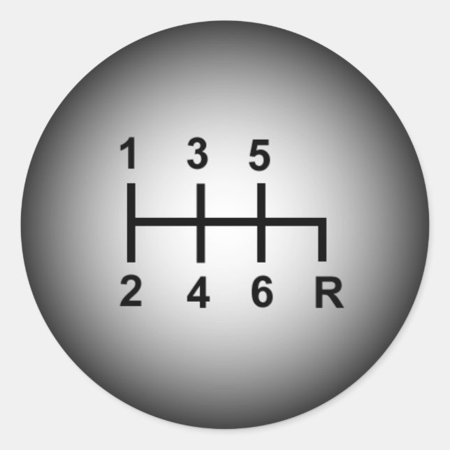 pegatina del piñón de selección manual de 6 veloci (Anverso)