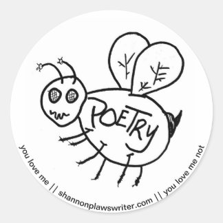 Pegatina del polinizador de poesía