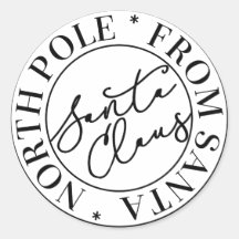 Pegatina del Polo Norte de Santa Claus