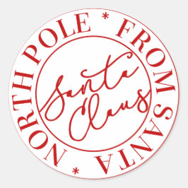 Pegatina del Polo Norte de Santa Claus