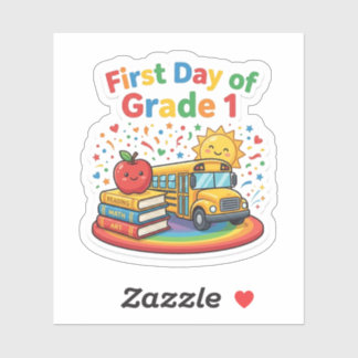Pegatina del primer día de grado 1 para volver al 