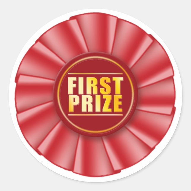 pegatina del primer premio de rosette rojo (Anverso)