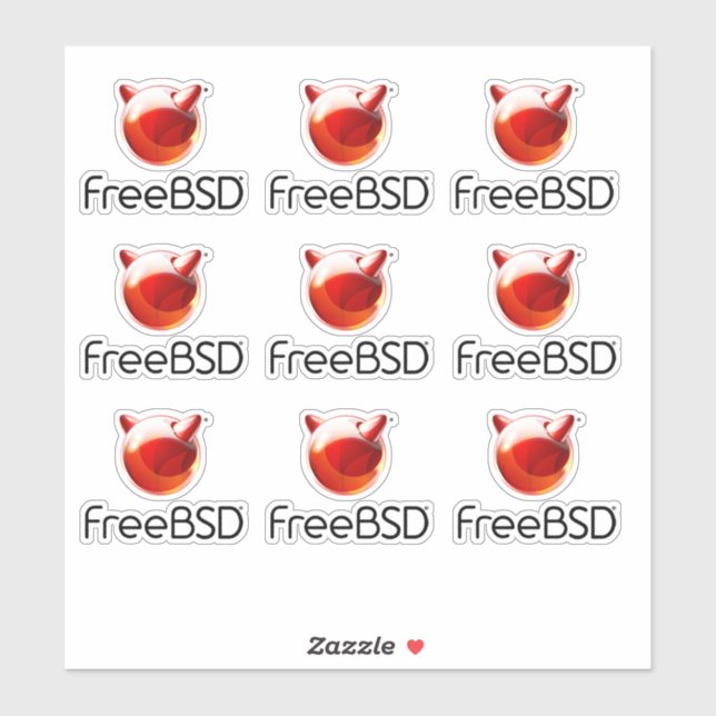 Pegatina del proyecto FreeBSD (Hoja)