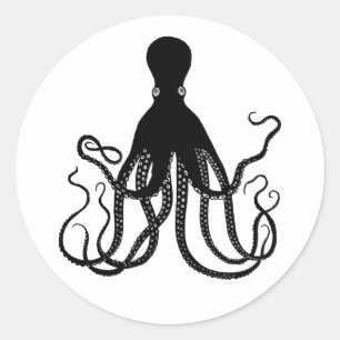 Pegatina del pulpo negro