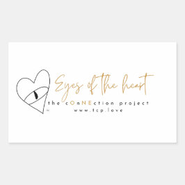 Pegatina del rectángulo de los ojos del corazón