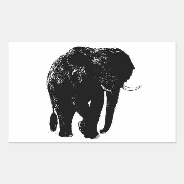 Pegatina del recto elefante (Anverso)
